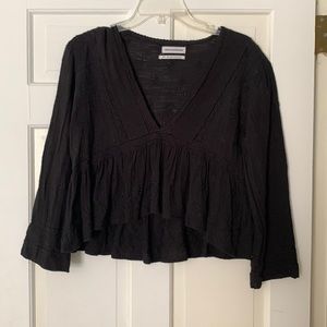 Urban outfitters lace v-neck top